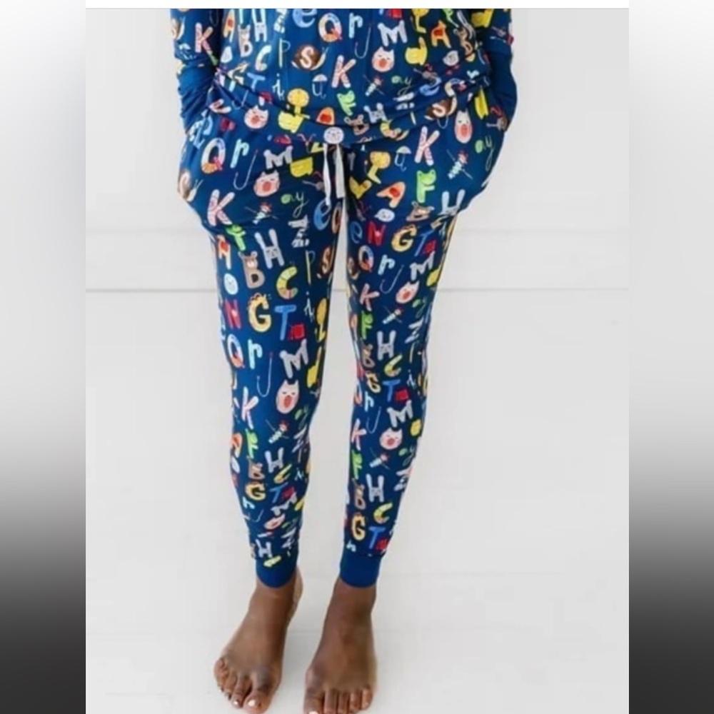 Little sleepies navy alphabet friends women’s pants xxxl